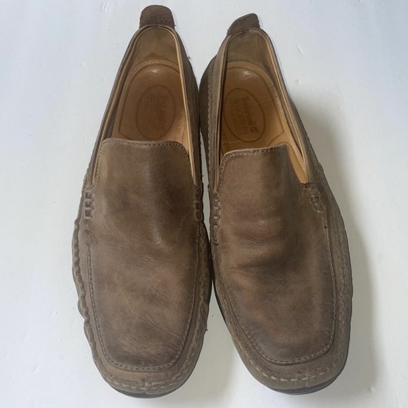 Timberland Smart Comfort Brown Leather Loafer Driving🌴 Shoe Mens Size 10.5M - Picture 2 of 10